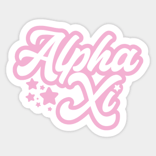 Pink and White Stars A Xi D Sticker